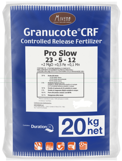 Mivena- Granucote 23+5+12+2MgO+Fe - 3-4 Mjesečno gnojivo za travnjak - 20kg