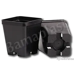 BAMAP- VASO QUADRO 7x7x10 /NERO/crni/0,5L/24000/P