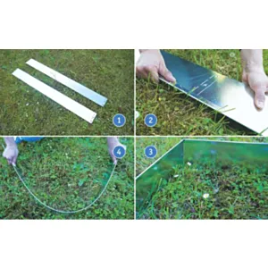 Rubnik za travnjak, dužina 118 cm , visina 12 cm, pocinčani natur