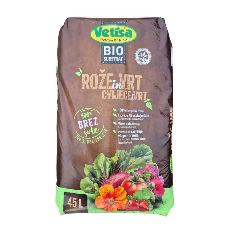 VETISA BIO - Zemlja za cvijeće i vrt - BEZ TRESETA 45L / 45EP