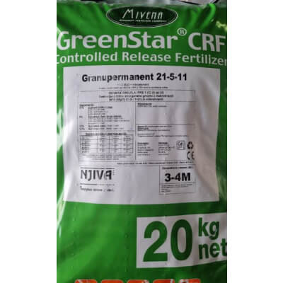 Mivena- Granucote 12+5+24+2MgO+0,2Mn - 3-4 Mjesečno gnojivo za travnjak - 20kg
