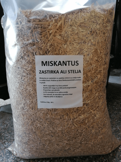 VETISA Miskantus - malč ili stelja 7 kg - 50 litara