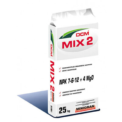 DCM-MIX 2 RHP(Minigran) NPK 7.6.12+4MgO /25kg/org.-m.g. 36/p