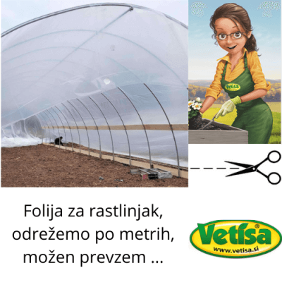 FOLIJA ZA PLASTENIK   8,5 m širine -UV (CIJENA/TKM)